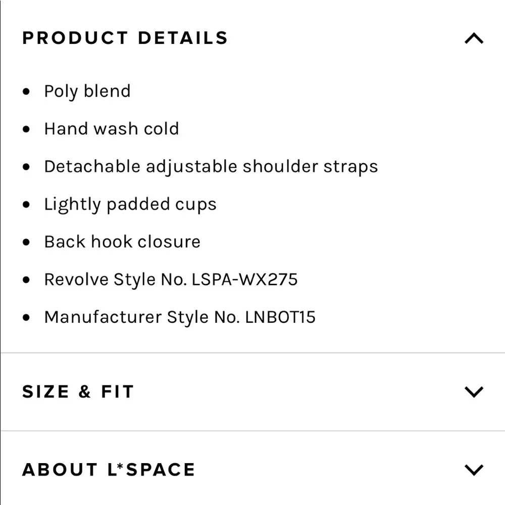 L*SPACE ❤️‍🔥 NWT BIKINI TOP SIZE LARGE